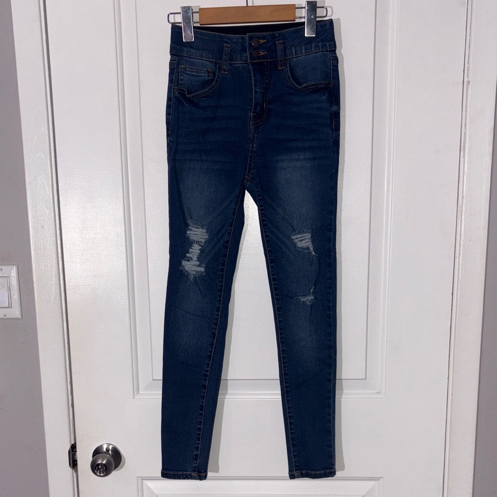 Wax Jean Dark Blue Skinny Jeans
